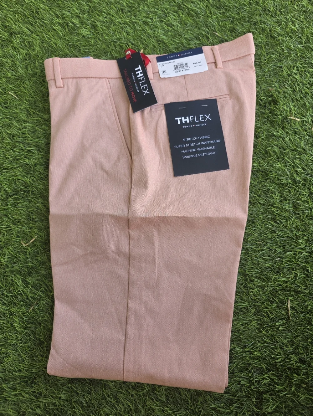 Tommy Hilfiger Men's THFLEX Dress Pants 40x30 Coral NWT $95 MRSP Career